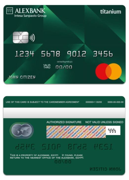 Egypt Alexbank titanium mastercard